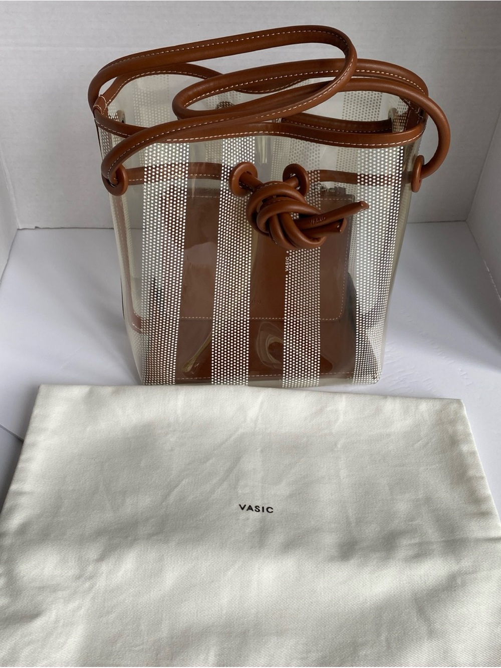 VASIC Tote Bag PVC CLR Plain with Dust bag - Picture 8 of 11